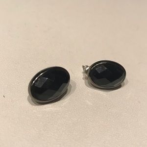 Black stud earrings